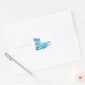 VolleyChickWaver Ronde Sticker (Envelop)