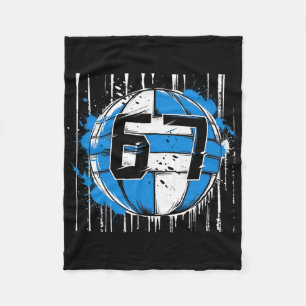 Volleyll 67 Six Seven Alpha Slang 6 7 Meme Kids Te Fleece Deken