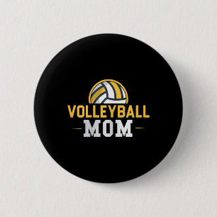 Volleyll Mom Grappige Sportcoach Trotse Mama Moede Ronde Button 5,7 Cm