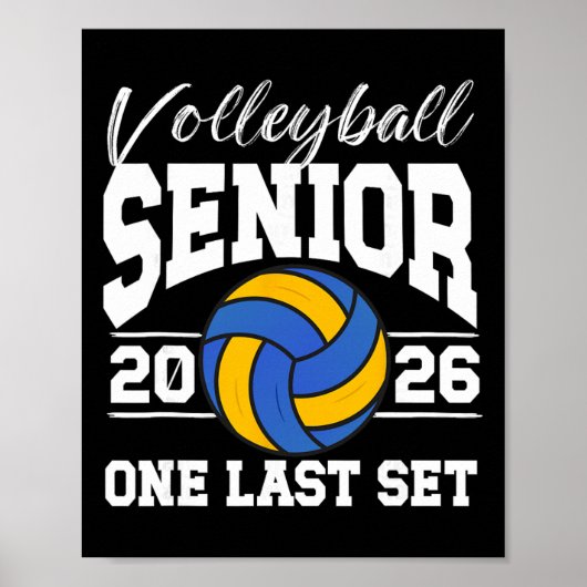 Volleyll Senior 2026 One Last Set Senior Volleyll Poster (Voorkant)