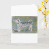 Vollhound hondenwenskaart kaart (Gele Bloem)
