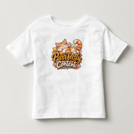 Volmaakt tevreden Mooie kat Peuter  Kinder Shirts