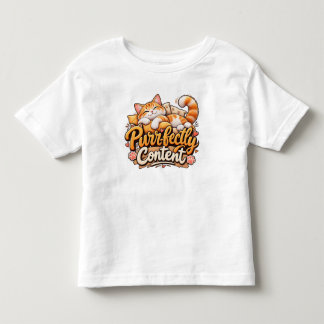Volmaakt tevreden Mooie kat Peuter  Kinder Shirts