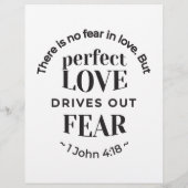 "Volmaakte liefde verdrijft angst" (1 Johannes 4:1 Flyer (Achterkant)