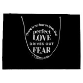 "Volmaakte liefde verdrijft angst" (1 Johannes 4:1 Groot Cadeauzakje (Achterkant)