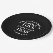 "Volmaakte liefde verdrijft angst" (1 Johannes 4:1 Papieren Bordje (Gekanteld)