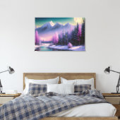 "Volmaan", door BarryDyar ©, Landschap Schilderen Canvas Afdruk (Insitu (Slaapkamer))