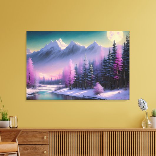 "Volmaan", door BarryDyar ©, Landschap Schilderen Canvas Afdruk (Insitu (Woonkamer))