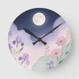 Volmaan Waterverf Iris Bloemennacht Ronde Klok