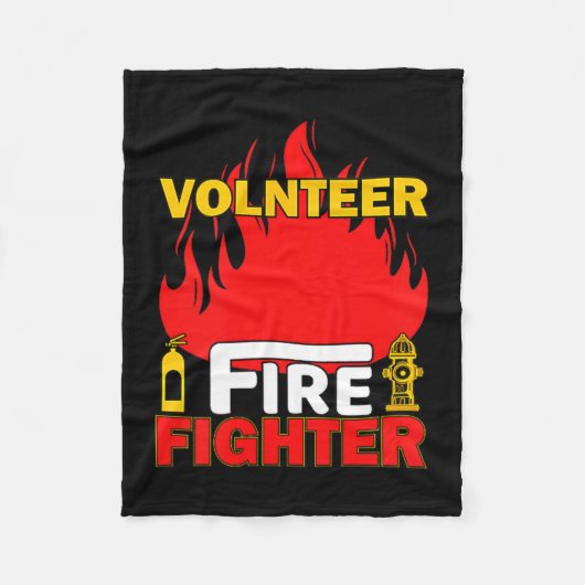 Volnteer Firefighter Fireman Gift Proud Firefighte Fleece Deken (Voorkant)