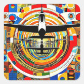 Volo 7 vierkante sticker (Voorkant)