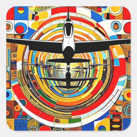 Volo 7 vierkante sticker (Voorkant)