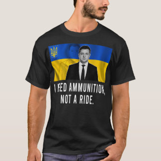 Volodymyr Zelensky, ik heb munitie nodig, niet een T-shirt