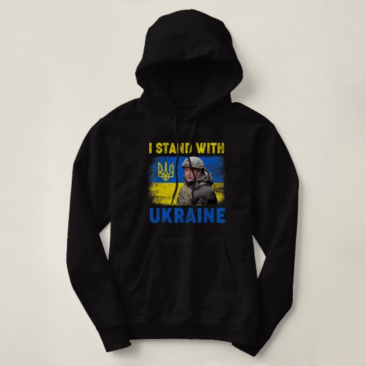 Volodymyr Zelensky Ik sta in Oekraïne Hoodie (Design voorkant)