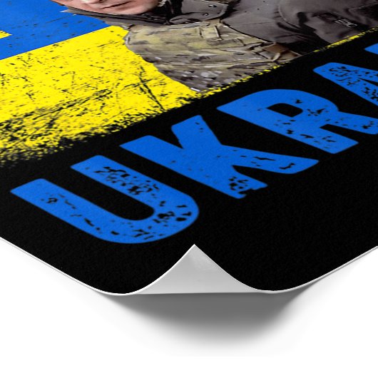 Volodymyr Zelensky Ik sta in Oekraïne Poster (Hoek)