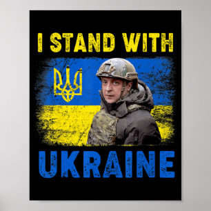 Volodymyr Zelensky Ik sta in Oekraïne Poster