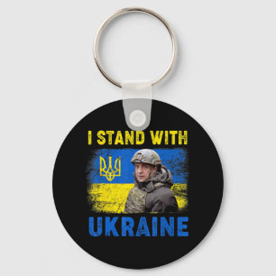 Volodymyr Zelensky Ik sta in Oekraïne Sleutelhanger