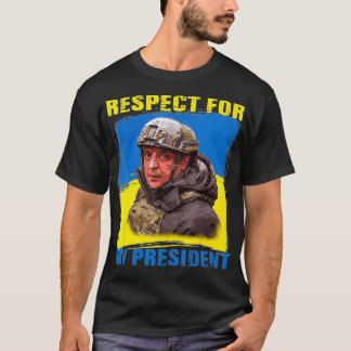 Volodymyr Zelensky Oekraïne vlag respect voor mijn T-shirt