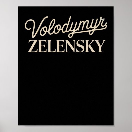 Volodymyr Zelensky  Poster (Voorkant)