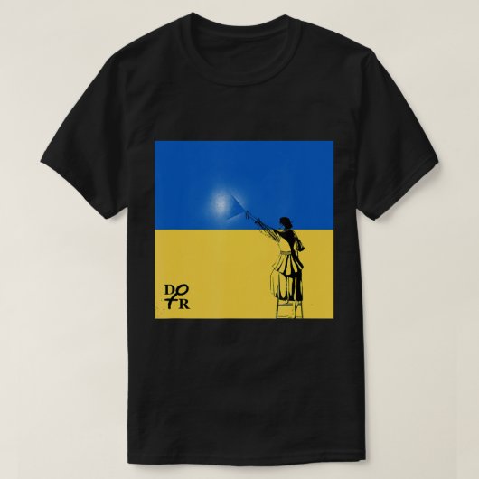 Volodymyr Zelensky President Ukraine Flag Spray Pa T-shirt (Design voorkant)