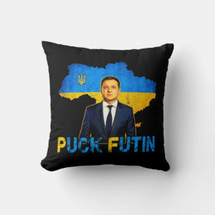 Volodymyr Zelensky Puck Futin Meme I Stand With Uk Kussen