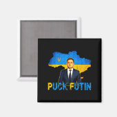 Volodymyr Zelensky Puck Futin Meme I Stand With Uk Magneet (Voorkant / Achterkant)