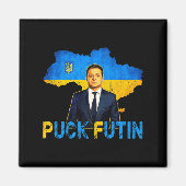 Volodymyr Zelensky Puck Futin Meme I Stand With Uk Magneet (Voorkant)