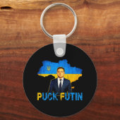 Volodymyr Zelensky Puck Futin Meme I Stand With Uk Sleutelhanger (Voorkant)