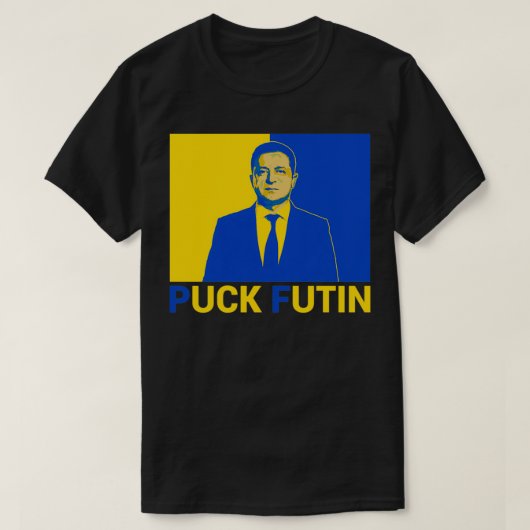 Volodymyr Zelensky Puck Futin steunt Oekraïne Ukra T-shirt (Design voorkant)