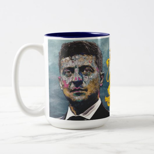Volodymyr Zelenskyy Two Tone Mok (Links)