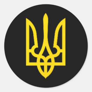 Volodymyr Zelenskyy Wapen van Oekraïne Militair Ronde Sticker