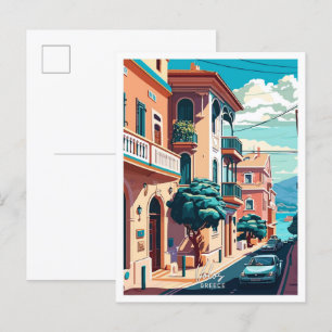 Volos Griekenland Reizen  Illustratie Briefkaart