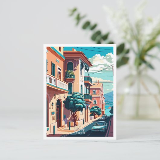 Volos Griekenland Reizen  Illustratie Briefkaart (Staand voorkant)