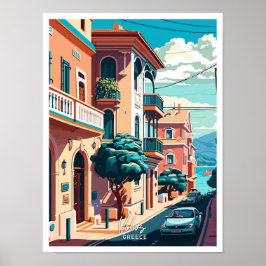 Volos Griekenland Reizen  Illustratie Poster