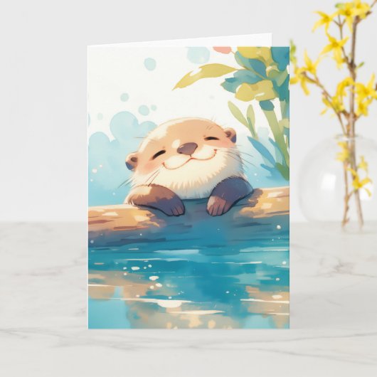 Volslagen luie dag kaart (Gele Bloem)