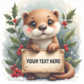 Volslagen Schattige  kerst Sticker (Voorkant)