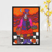 Volslagen woordvoerder voor Halloween Kaart (Gele Bloem)