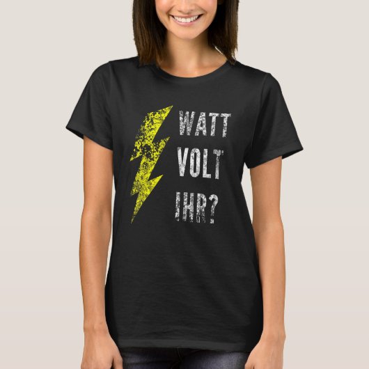 Volt uw elektricien t-shirt (Voorkant)