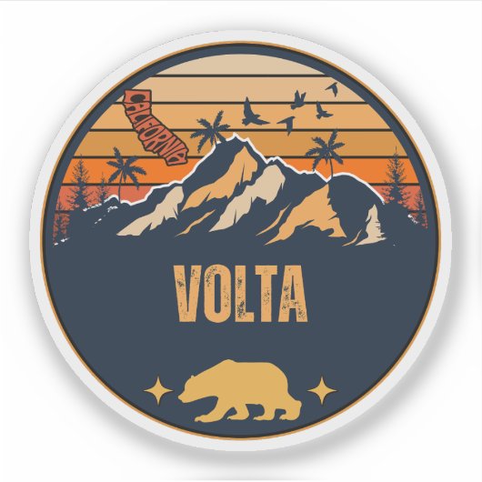 Volta, Californië Sticker (Voorkant)