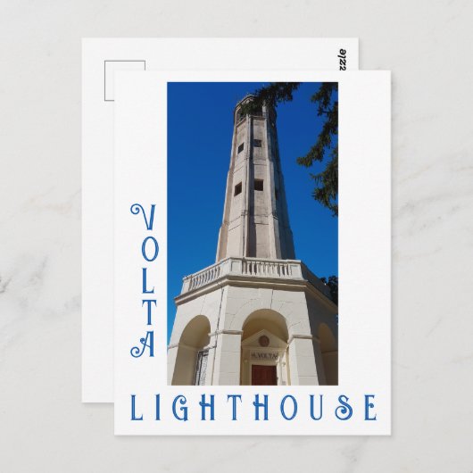 Volta Lighthouse Brunate Lake Como Italië Briefkaart (Voorkant / Achterkant)