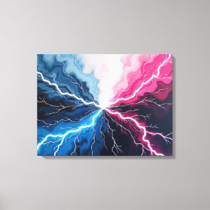 Voltage Flow – Elektrische Stroom in Beweging 24"x Canvas Afdruk