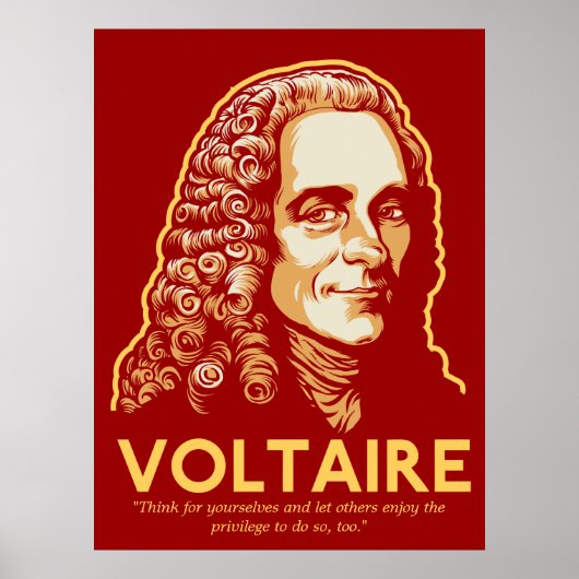 Voltaire  afdrukken poster (Voorkant)