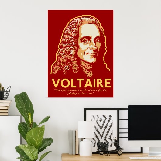 Voltaire  afdrukken poster (Thuiskantoor)