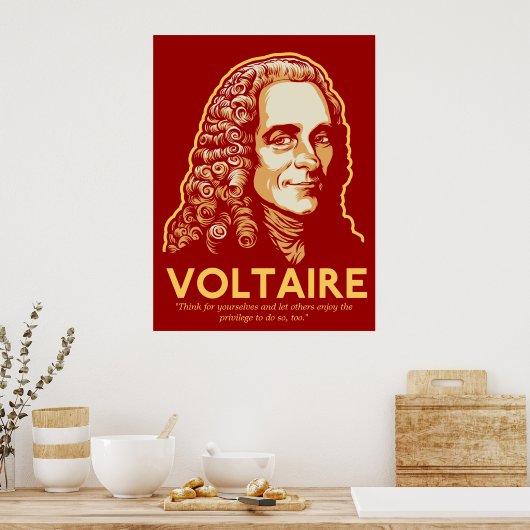 Voltaire  afdrukken poster (Keuken)