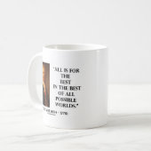 Voltaire alles is in het beste geval koffiemok (Voorkant links)