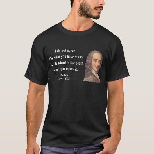 Voltaire Citaat 1b T-shirt (Voorkant)