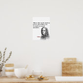 Voltaire citaat over absurdities en wreedheden poster (Keuken)