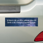Voltaire citaat over het leven op andere planten bumpersticker (Op auto)