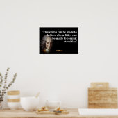 Voltaire citaat over onlusten en wreedheden poster (Keuken)