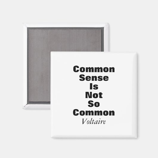 Voltaire Common Sense Quote Magnet (Voorkant / Achterkant)